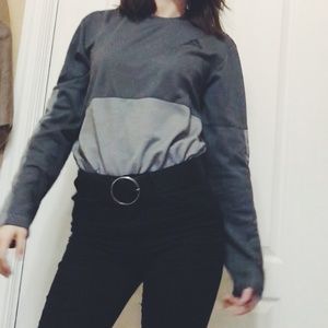 Adidas dark and light gray climalite sweatshirt 👑